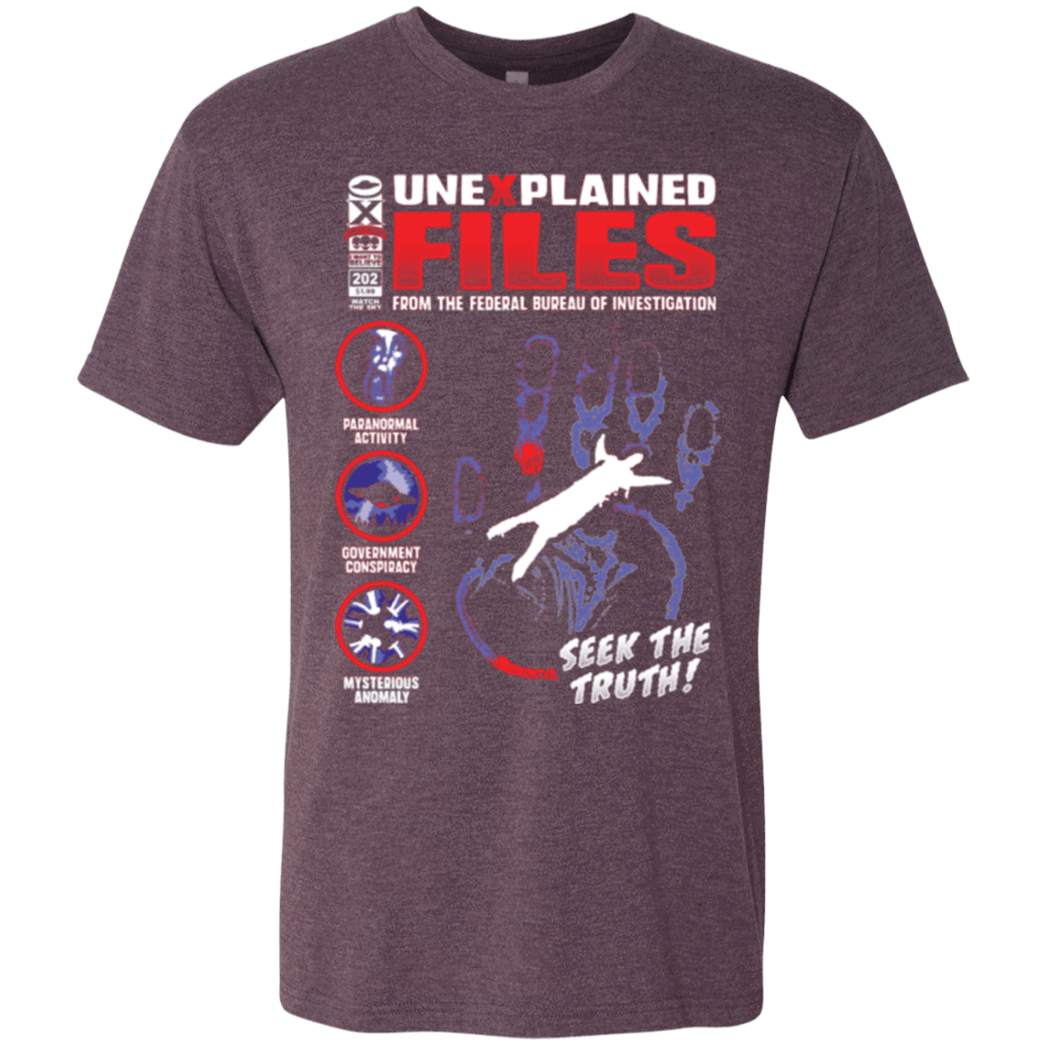 T-Shirts Vintage Purple / Small Unexplained Files Men's Triblend T-Shirt