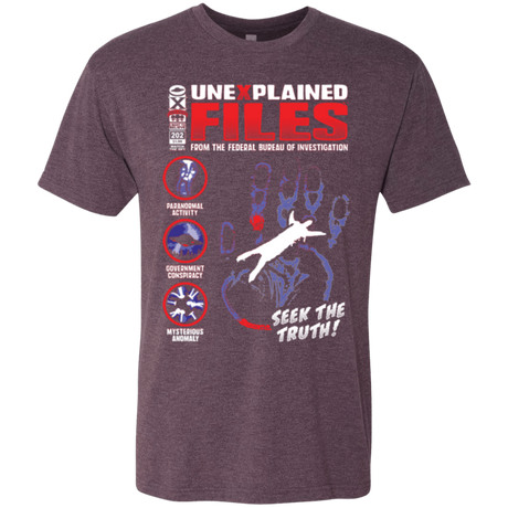 T-Shirts Vintage Purple / Small Unexplained Files Men's Triblend T-Shirt