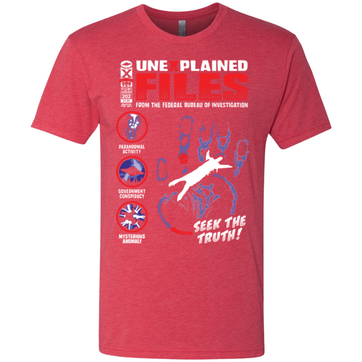 T-Shirts Vintage Red / Small Unexplained Files Men's Triblend T-Shirt