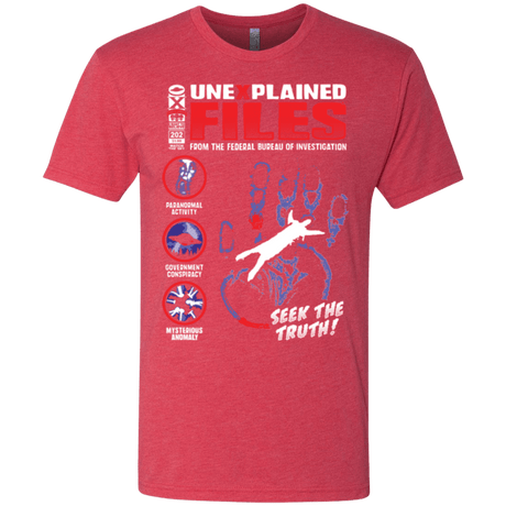 T-Shirts Vintage Red / Small Unexplained Files Men's Triblend T-Shirt