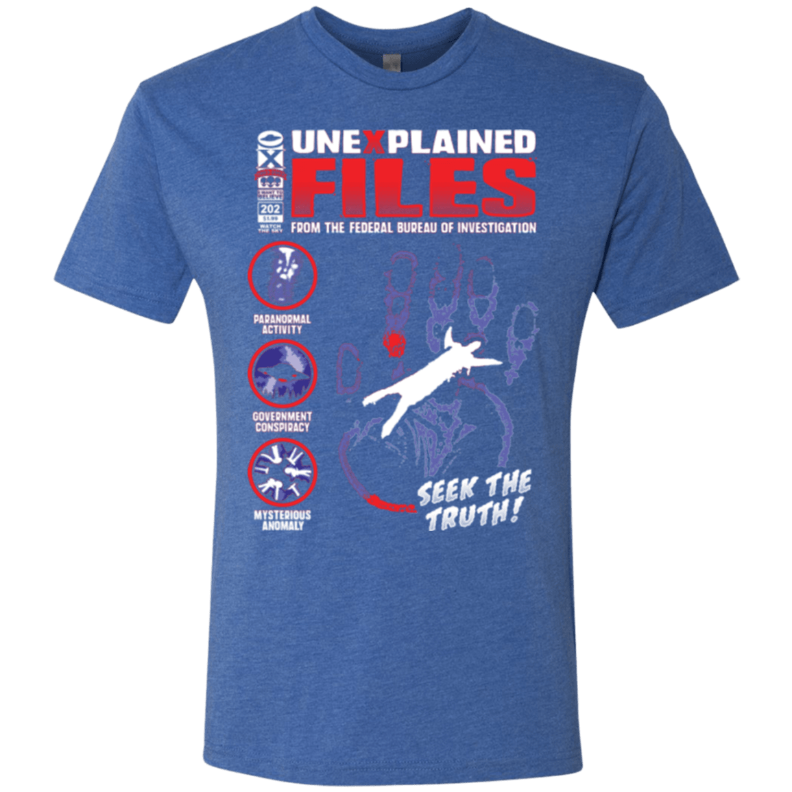 T-Shirts Vintage Royal / Small Unexplained Files Men's Triblend T-Shirt