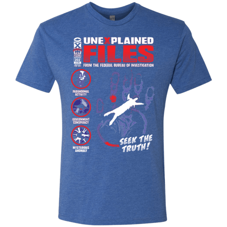 T-Shirts Vintage Royal / Small Unexplained Files Men's Triblend T-Shirt