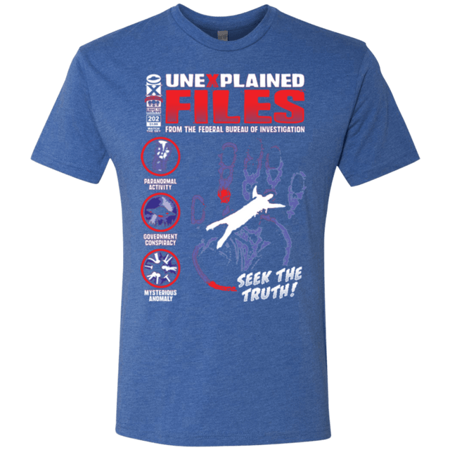 T-Shirts Vintage Royal / Small Unexplained Files Men's Triblend T-Shirt