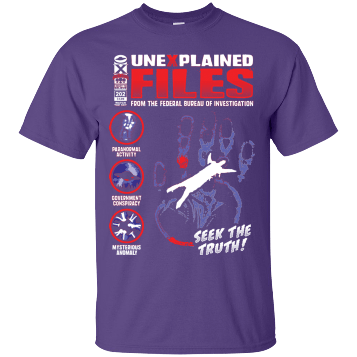 T-Shirts Purple / Small Unexplained Files T-Shirt