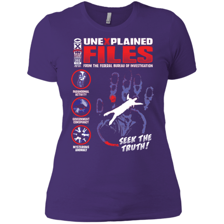 T-Shirts Purple / X-Small Unexplained Files Women's Premium T-Shirt