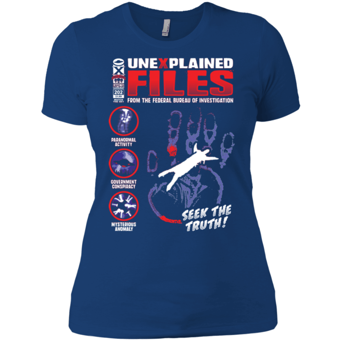 T-Shirts Royal / X-Small Unexplained Files Women's Premium T-Shirt