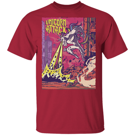 T-Shirts Cardinal / S Unicorn Attack T-Shirt