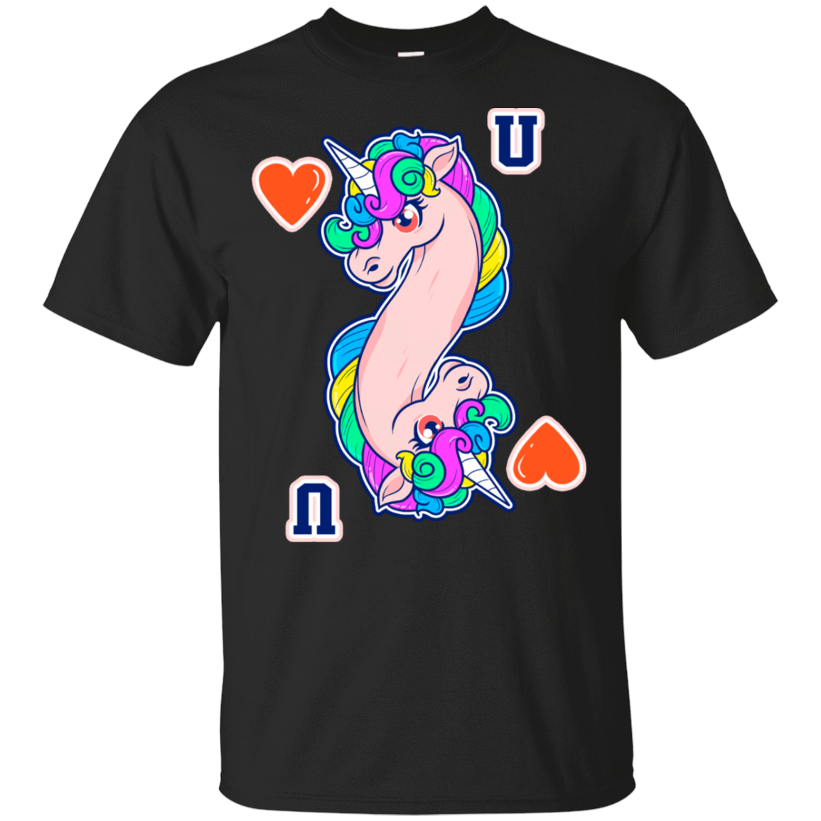 T-Shirts Black / S Unicorn Card T-Shirt