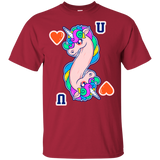 T-Shirts Cardinal / S Unicorn Card T-Shirt