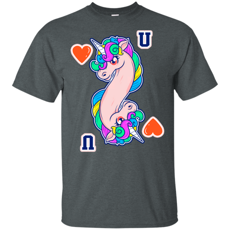 T-Shirts Dark Heather / S Unicorn Card T-Shirt
