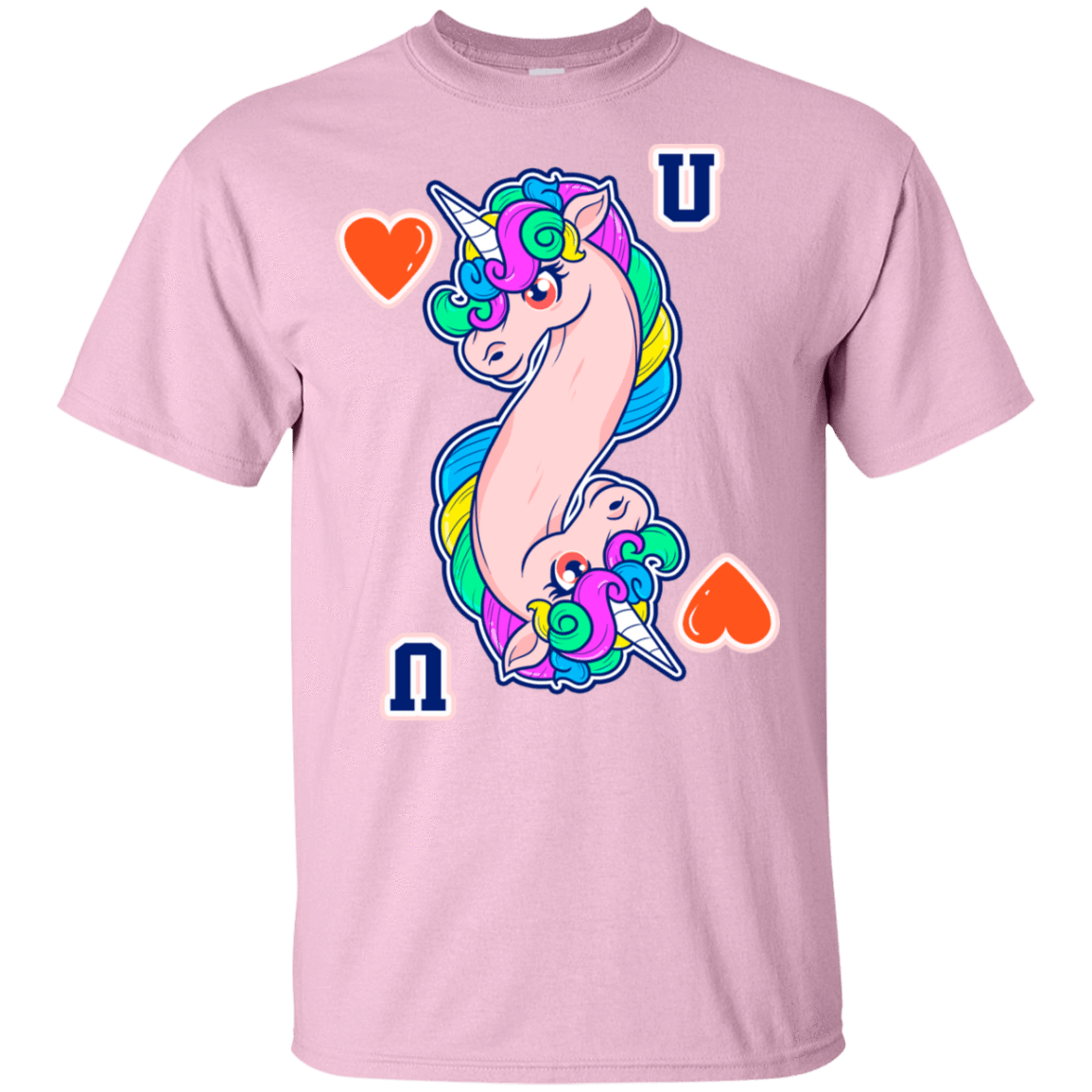 T-Shirts Light Pink / S Unicorn Card T-Shirt