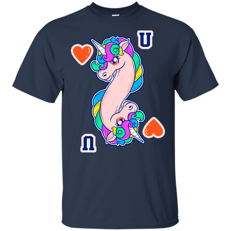 T-Shirts Navy / S Unicorn Card T-Shirt