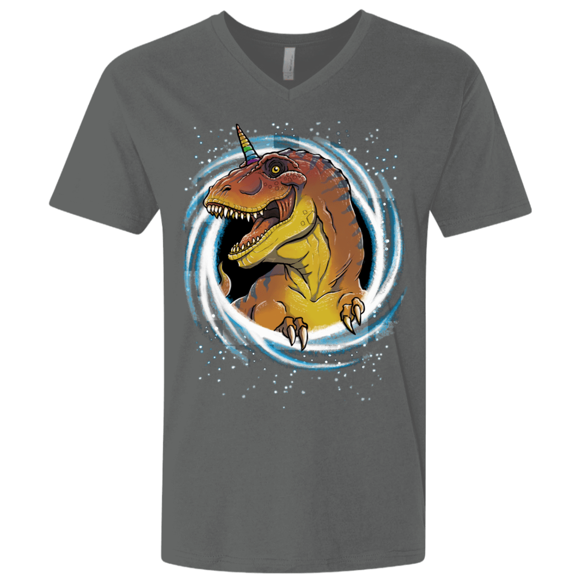 T-Shirts Heavy Metal / X-Small Unicornsaurus-Rex Men's Premium V-Neck