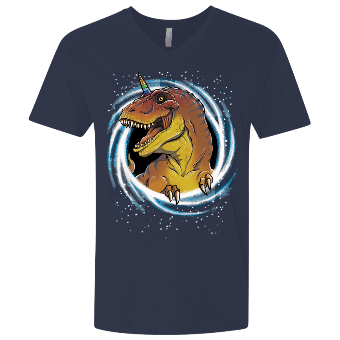 T-Shirts Midnight Navy / X-Small Unicornsaurus-Rex Men's Premium V-Neck