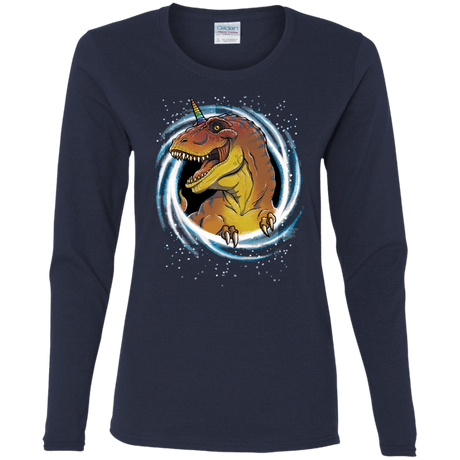 T-Shirts Navy / S Unicornsaurus-Rex Women's Long Sleeve T-Shirt