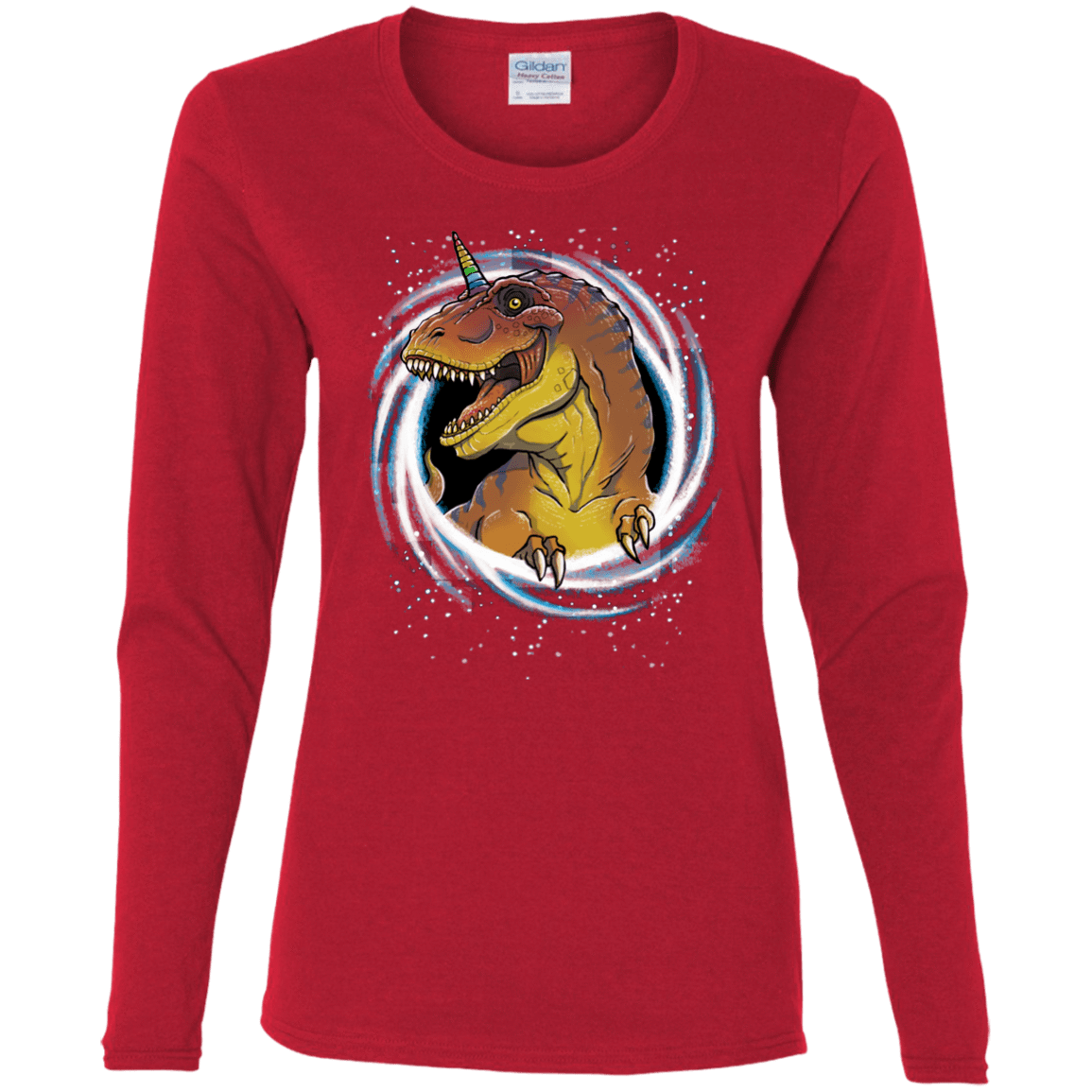 T-Shirts Red / S Unicornsaurus-Rex Women's Long Sleeve T-Shirt