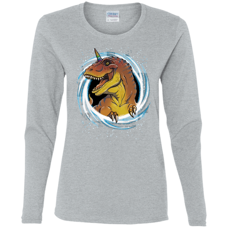 T-Shirts Sport Grey / S Unicornsaurus-Rex Women's Long Sleeve T-Shirt