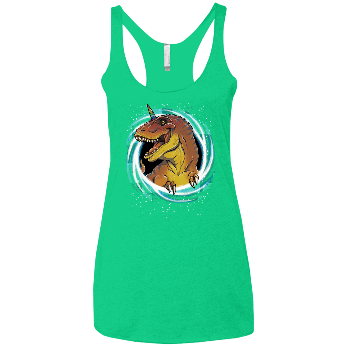 Unicornsaurus-Rex Women's Triblend Racerback Tank