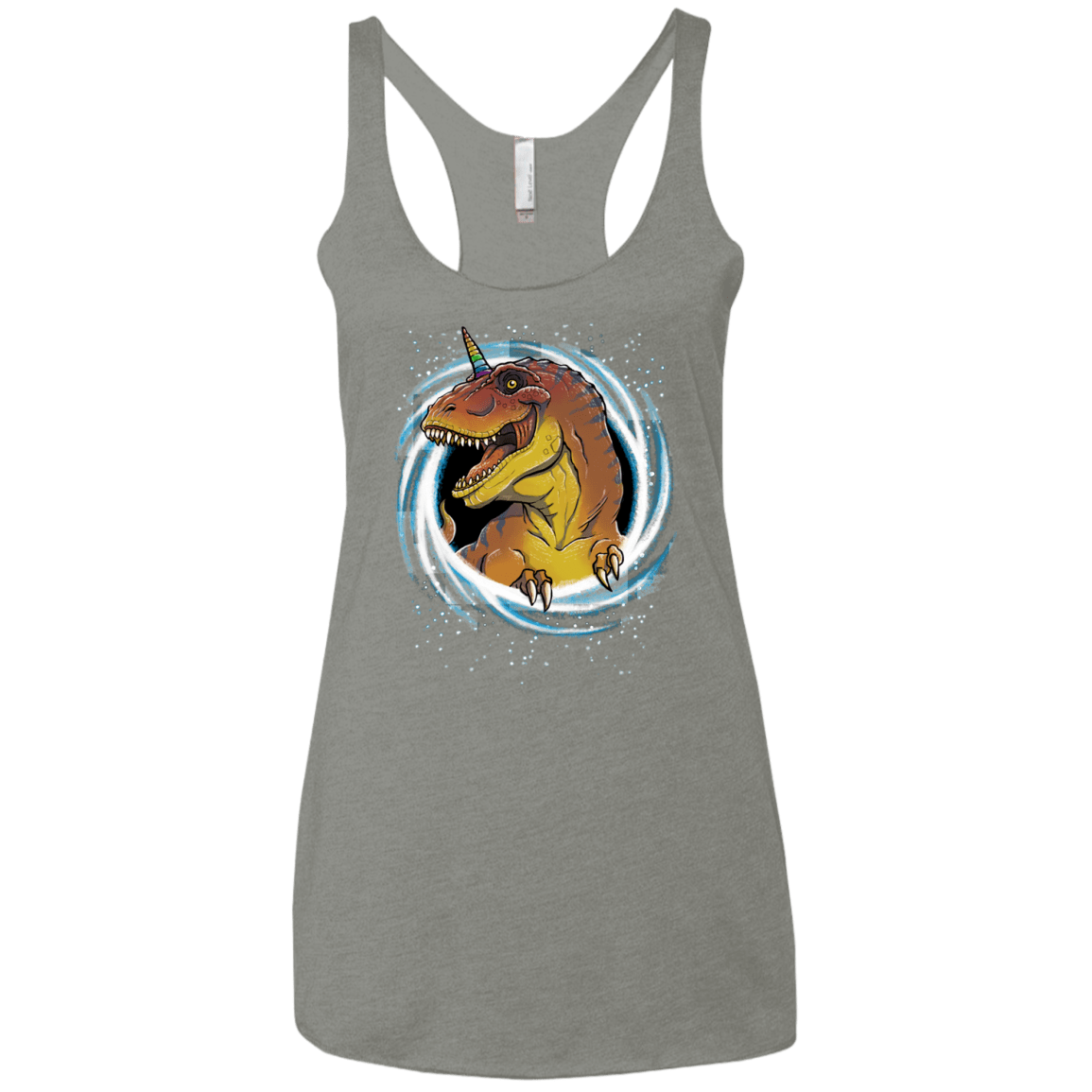 Unicornsaurus-Rex Women's Triblend Racerback Tank