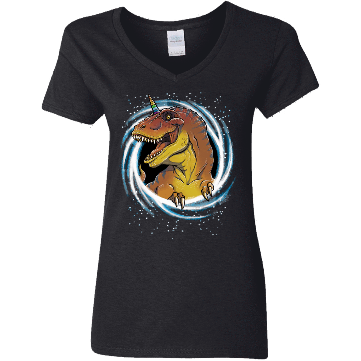 T-Shirts Black / S Unicornsaurus-Rex Women's V-Neck T-Shirt