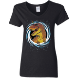 T-Shirts Black / S Unicornsaurus-Rex Women's V-Neck T-Shirt