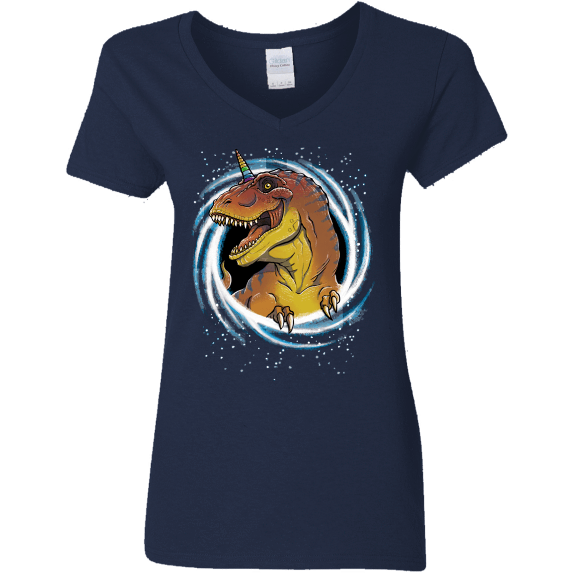 T-Shirts Navy / S Unicornsaurus-Rex Women's V-Neck T-Shirt