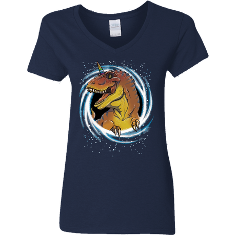 T-Shirts Navy / S Unicornsaurus-Rex Women's V-Neck T-Shirt
