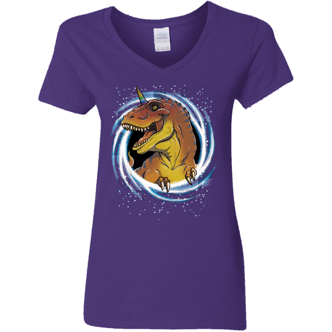 T-Shirts Purple / S Unicornsaurus-Rex Women's V-Neck T-Shirt