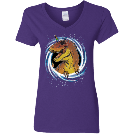 T-Shirts Purple / S Unicornsaurus-Rex Women's V-Neck T-Shirt