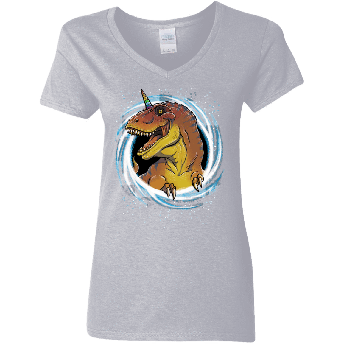 T-Shirts Sport Grey / S Unicornsaurus-Rex Women's V-Neck T-Shirt