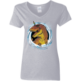 T-Shirts Sport Grey / S Unicornsaurus-Rex Women's V-Neck T-Shirt
