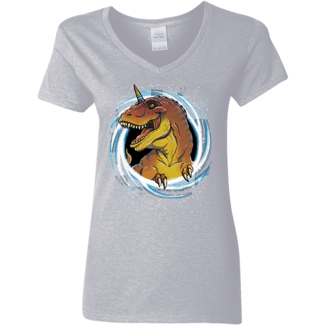 T-Shirts Sport Grey / S Unicornsaurus-Rex Women's V-Neck T-Shirt
