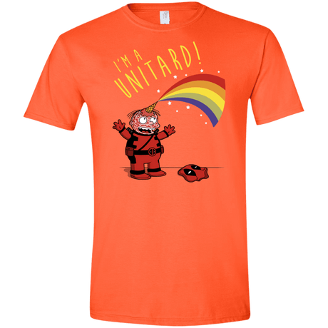 T-Shirts Orange / S unitard-Raffiti Men's Semi-Fitted Softstyle