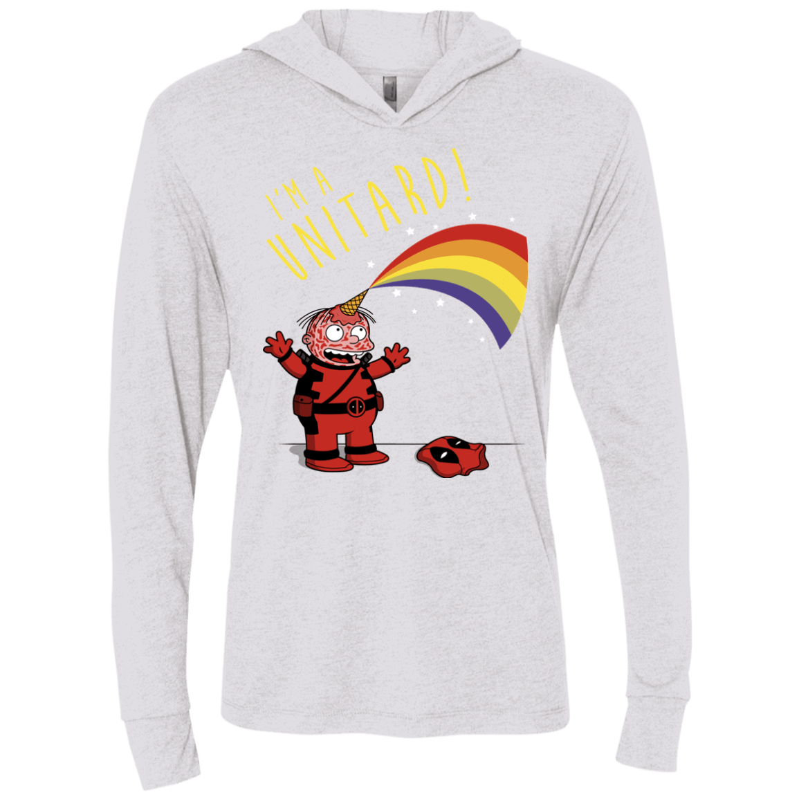 T-Shirts Heather White / X-Small unitard-Raffiti Triblend Long Sleeve Hoodie Tee