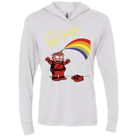 T-Shirts Heather White / X-Small unitard-Raffiti Triblend Long Sleeve Hoodie Tee