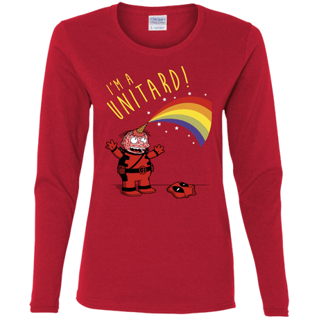 T-Shirts Red / S unitard-Raffiti Women's Long Sleeve T-Shirt