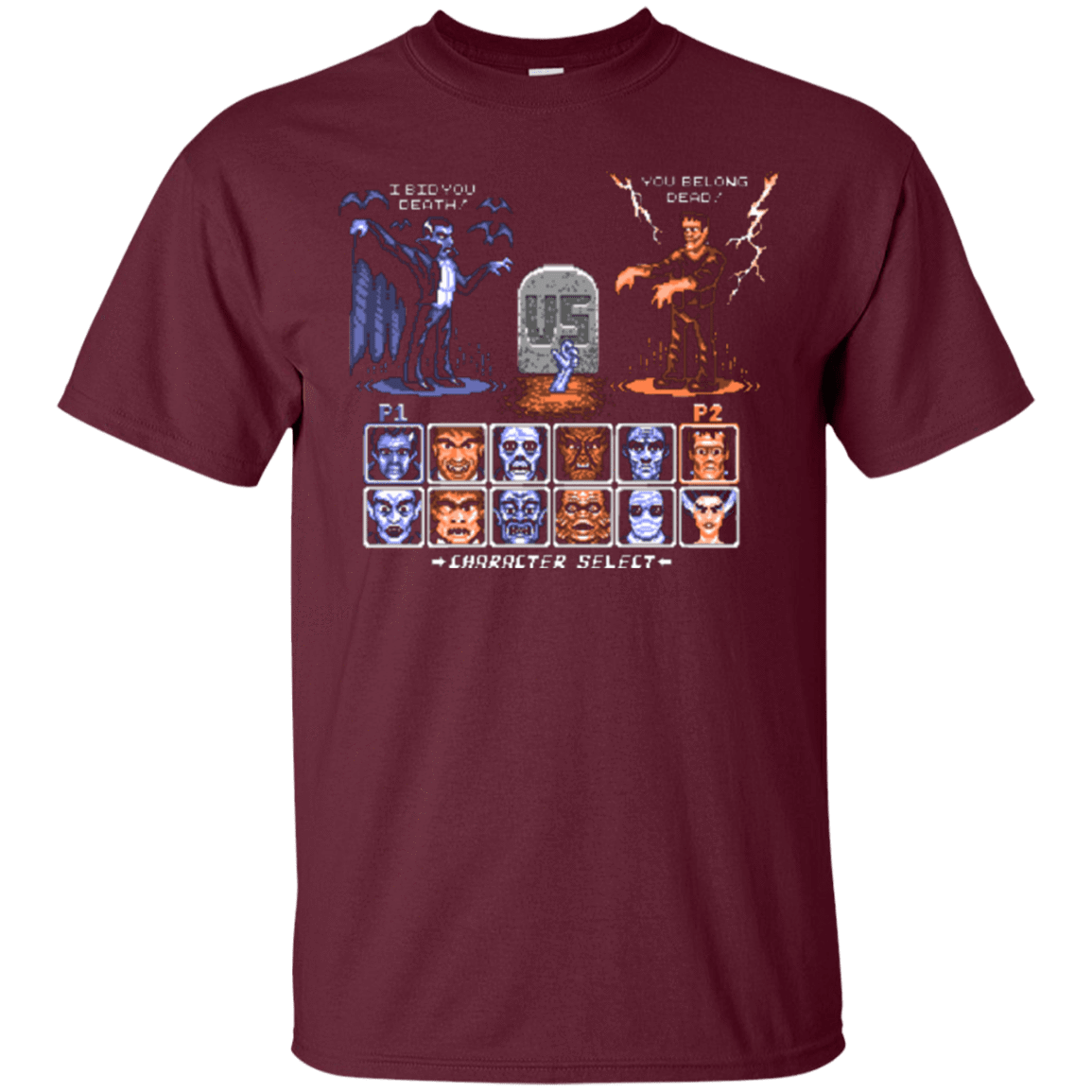 T-Shirts Maroon / Small Universal Monster Fighter T-Shirt