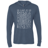 T-Shirts Indigo / X-Small Universe Blows Triblend Long Sleeve Hoodie Tee