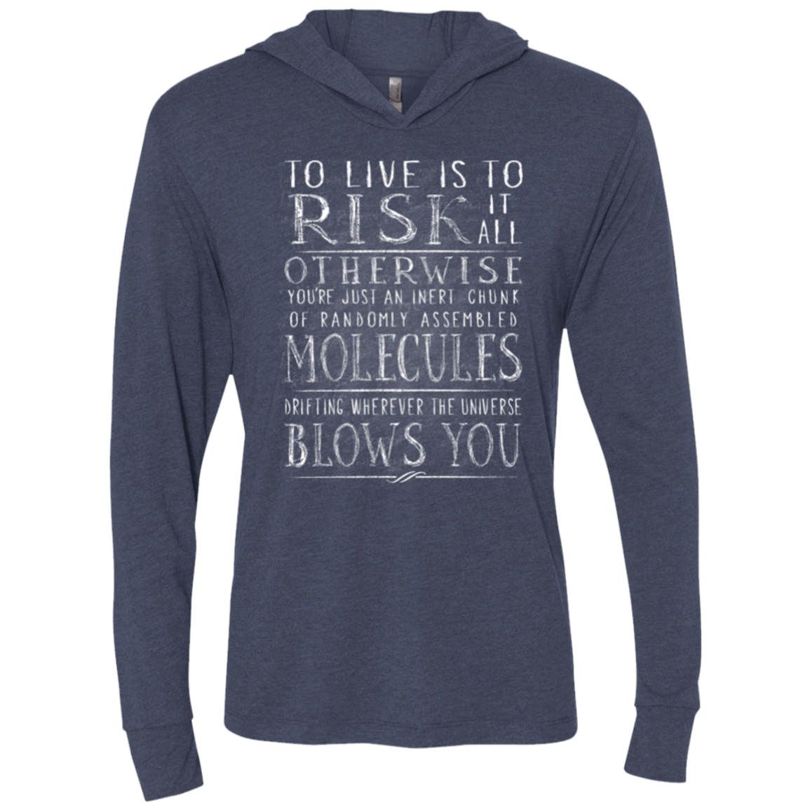 T-Shirts Vintage Navy / X-Small Universe Blows Triblend Long Sleeve Hoodie Tee