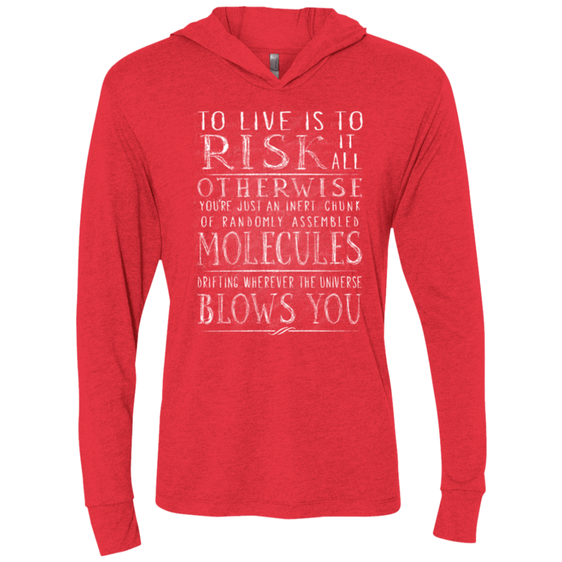 T-Shirts Vintage Red / X-Small Universe Blows Triblend Long Sleeve Hoodie Tee