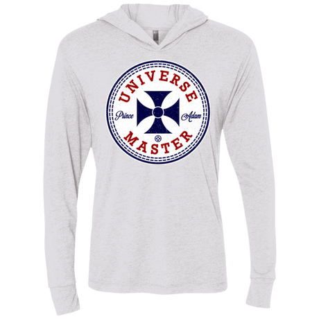 T-Shirts Heather White / X-Small Universe Master Triblend Long Sleeve Hoodie Tee