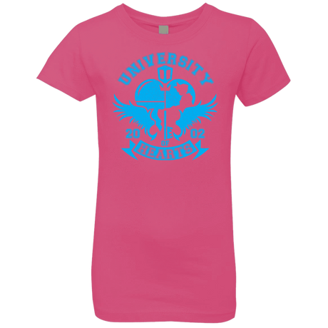 T-Shirts Hot Pink / YXS University of Hearts Girls Premium T-Shirt