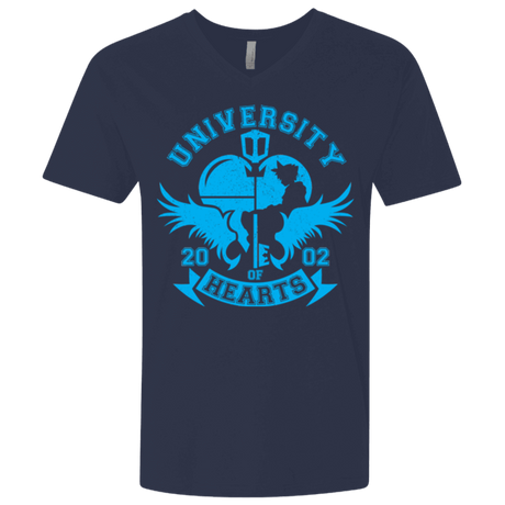 T-Shirts Midnight Navy / X-Small University of Hearts Men's Premium V-Neck