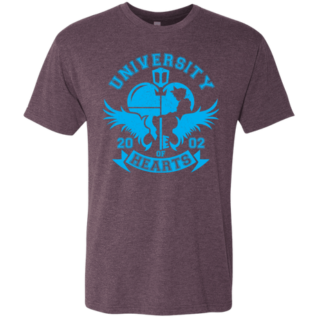 T-Shirts Vintage Purple / Small University of Hearts Men's Triblend T-Shirt