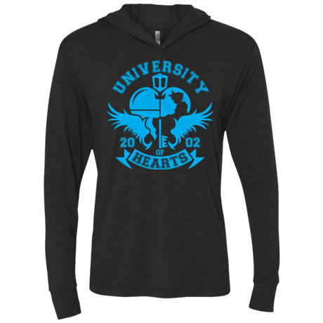 T-Shirts Vintage Black / X-Small University of Hearts Triblend Long Sleeve Hoodie Tee