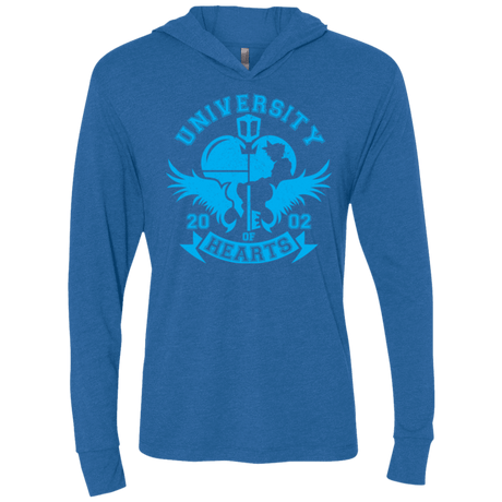 T-Shirts Vintage Royal / X-Small University of Hearts Triblend Long Sleeve Hoodie Tee