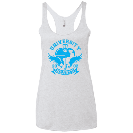 T-Shirts Heather White / X-Small University of Hearts Women's Triblend Racerback Tank