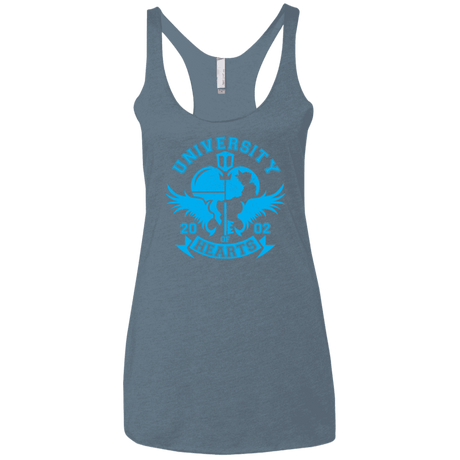 T-Shirts Indigo / X-Small University of Hearts Women's Triblend Racerback Tank