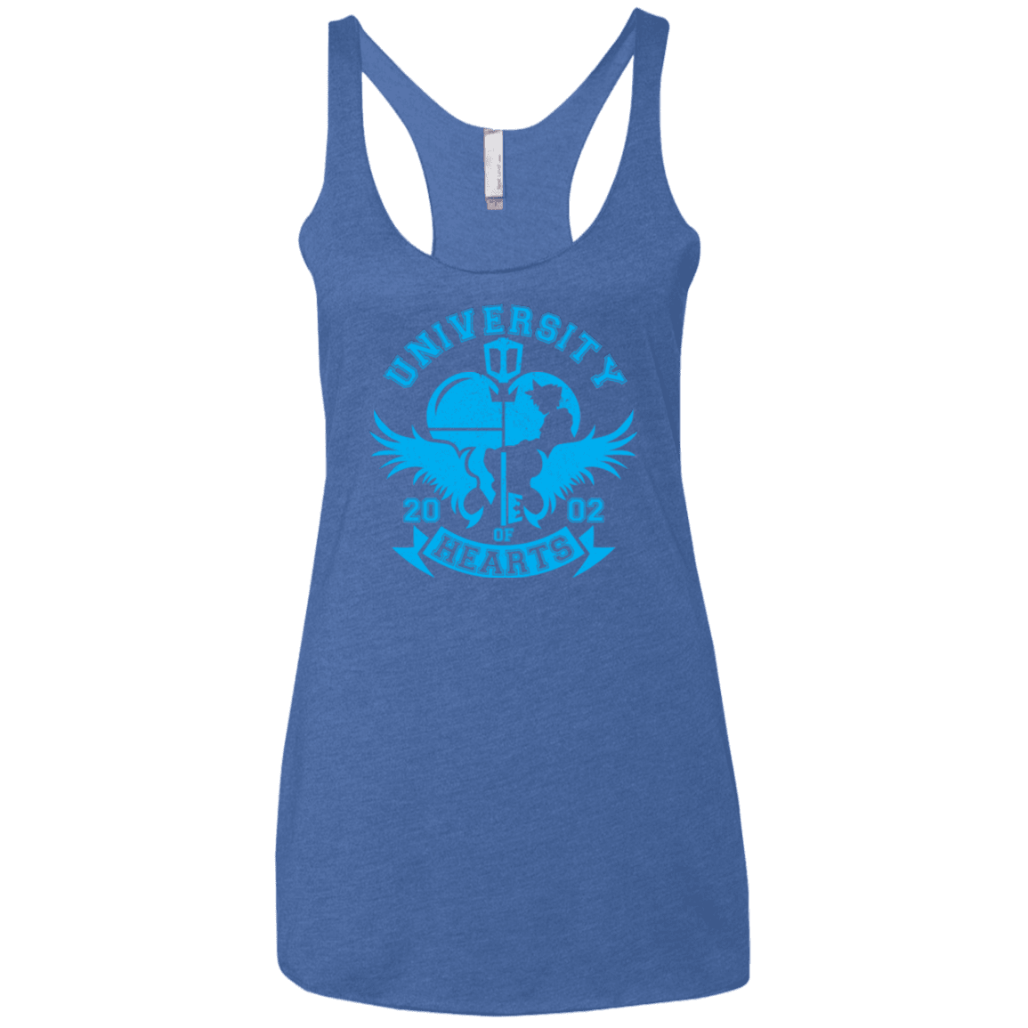 T-Shirts Vintage Royal / X-Small University of Hearts Women's Triblend Racerback Tank