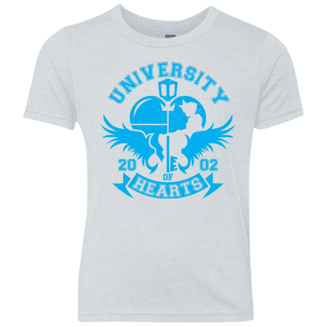 T-Shirts Heather White / YXS University of Hearts Youth Triblend T-Shirt